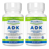 Power By Naturals ADK Supplement front view with 120 capsules