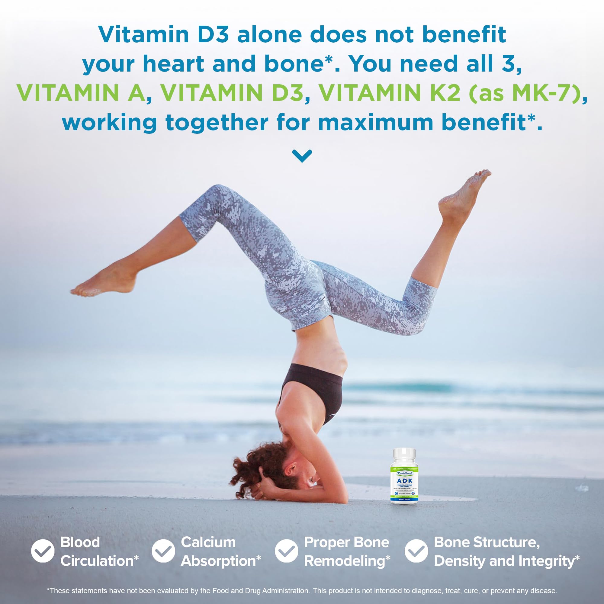 Power By Naturals ADK Supplement on a kitchen counter