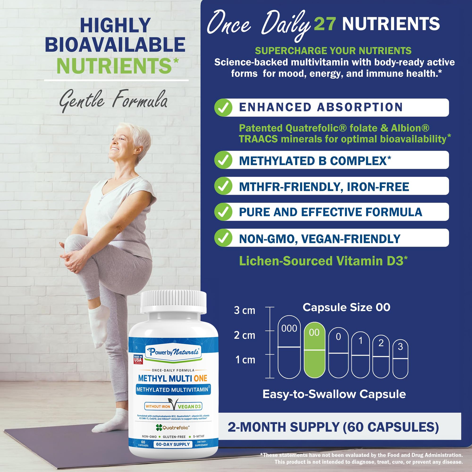 Power By Naturals Methyl Multi One multivitamin capsule ingredients list