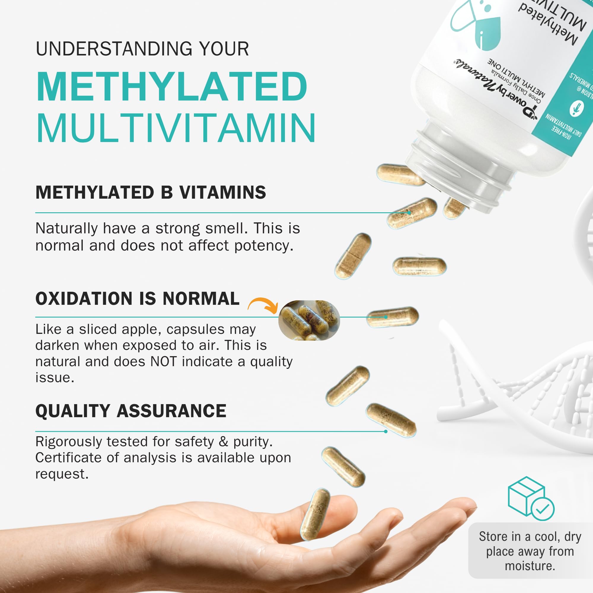 Power By Naturals Methyl Multi One multivitamin capsule packaging details