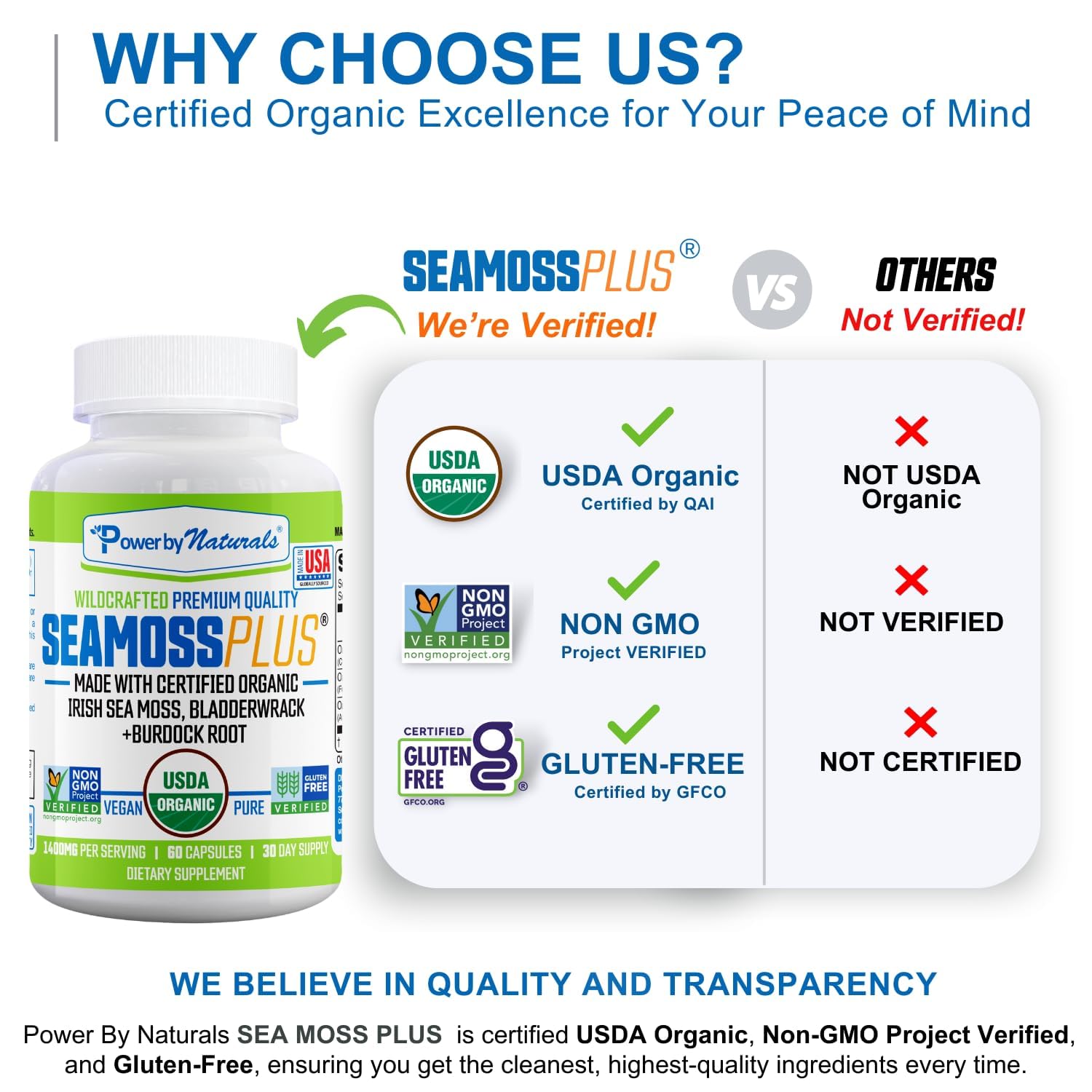 Power By Naturals Sea Moss Plus Capsules in a lifestyle setting