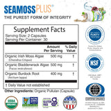 Power By Naturals Sea Moss Plus organic capsules side view