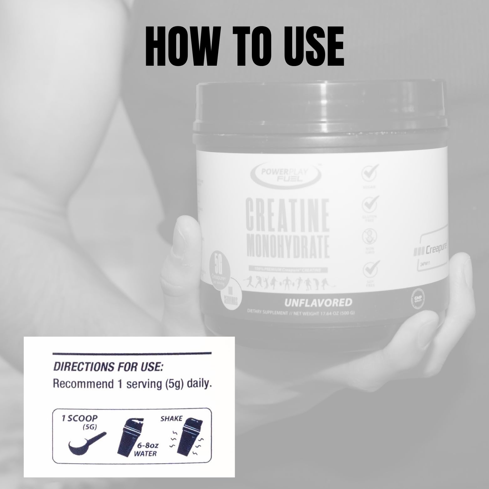 POWER PLAY FUEL Creatine Monohydrate 590g nutritional information