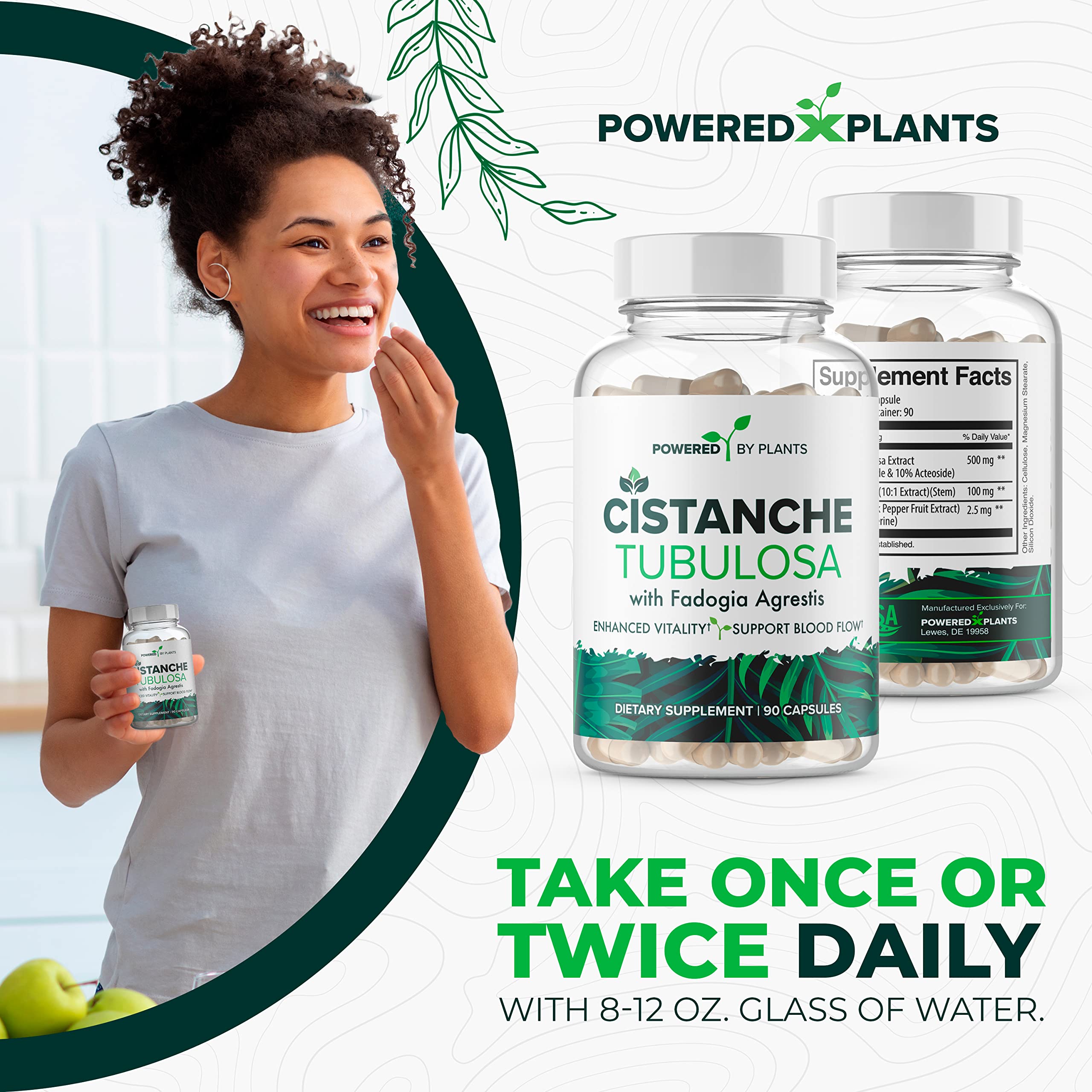 POWERED X PLANTS Cistanche Extract Capsules lifestyle shot
