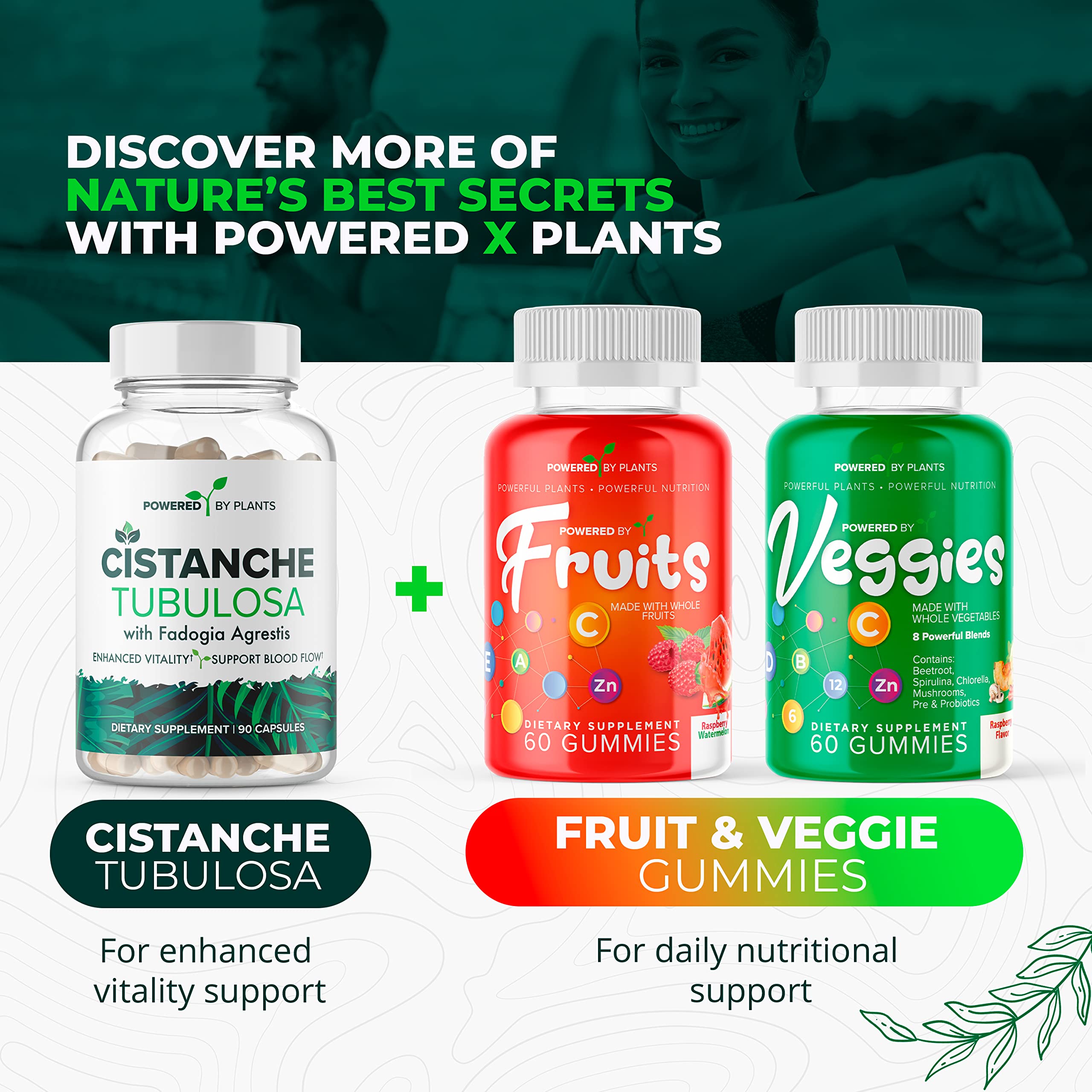 POWERED X PLANTS Cistanche Extract Capsules opened bottle