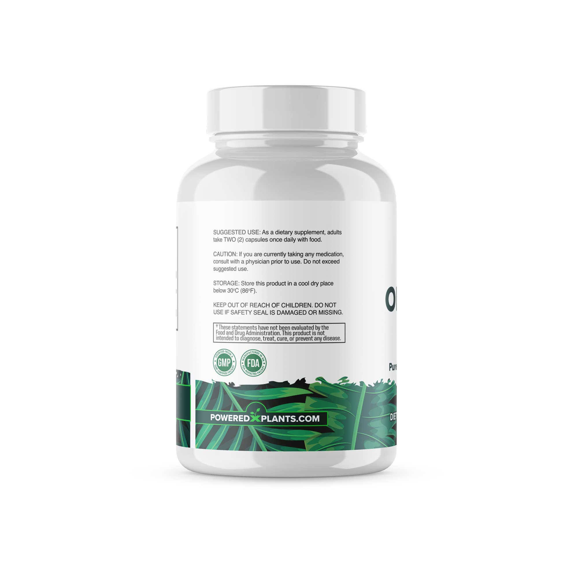 POWERED X PLANTS Onion Bulb Extract capsules with a measuring spoon
