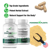 POWERED X PLANTS Onion Bulb Extract on a wooden table