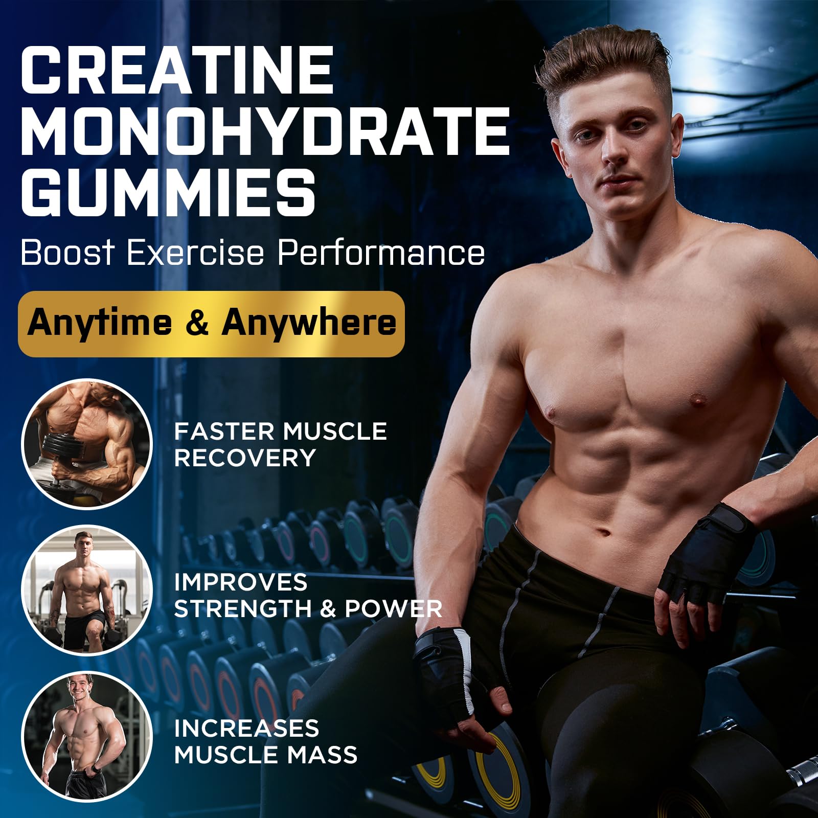 Powerific Creatine Gummies with black pepper extract