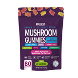 PPG BEST Organic Mushroom Gummies front view with packaging