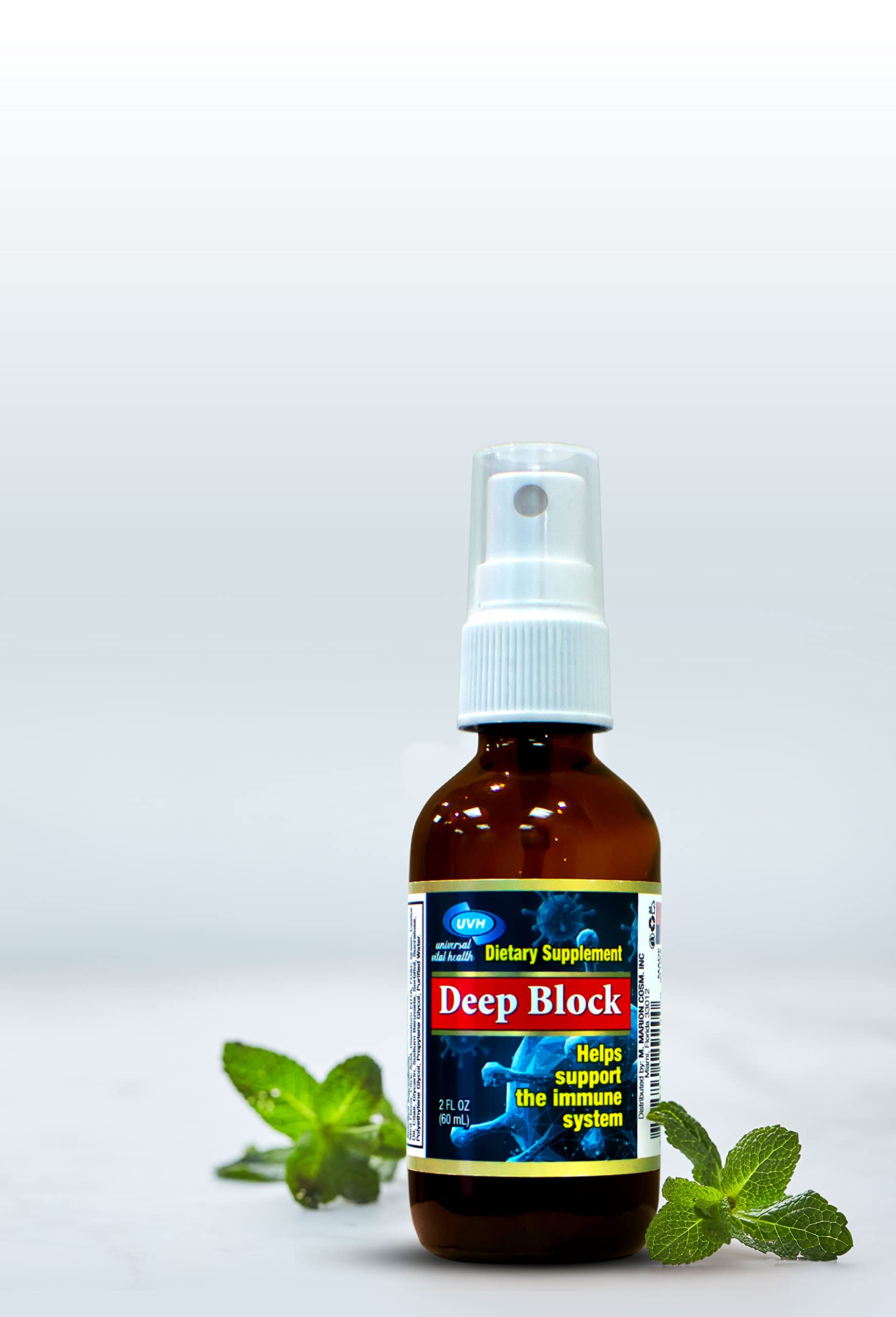 PPG-PLUS Deep Block supplement ingredients list on packaging