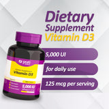 Prati Donaduzzi Vitamin D3 Extra Strength 5000 IU Softgels bottle side view