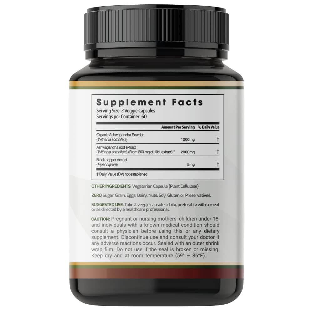 PRATIC LINE Ashwagandha Capsules 120 vegan capsules packaging