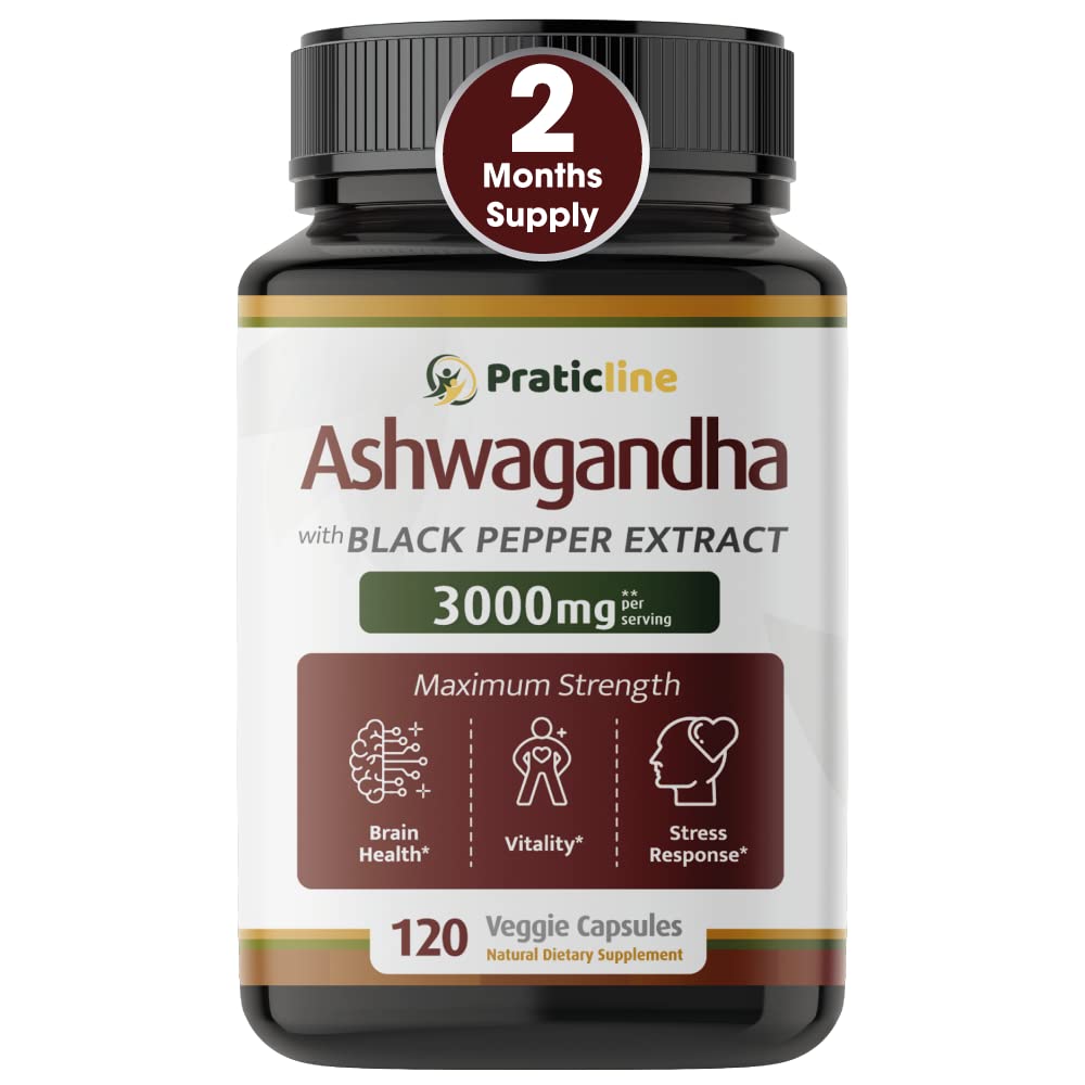 PRATIC LINE Ashwagandha Capsules 3000mg front view