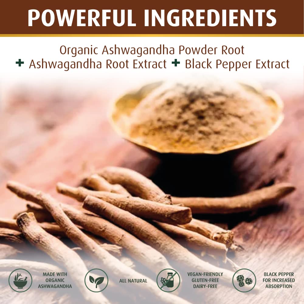 PRATIC LINE Ashwagandha Capsules on a wooden table