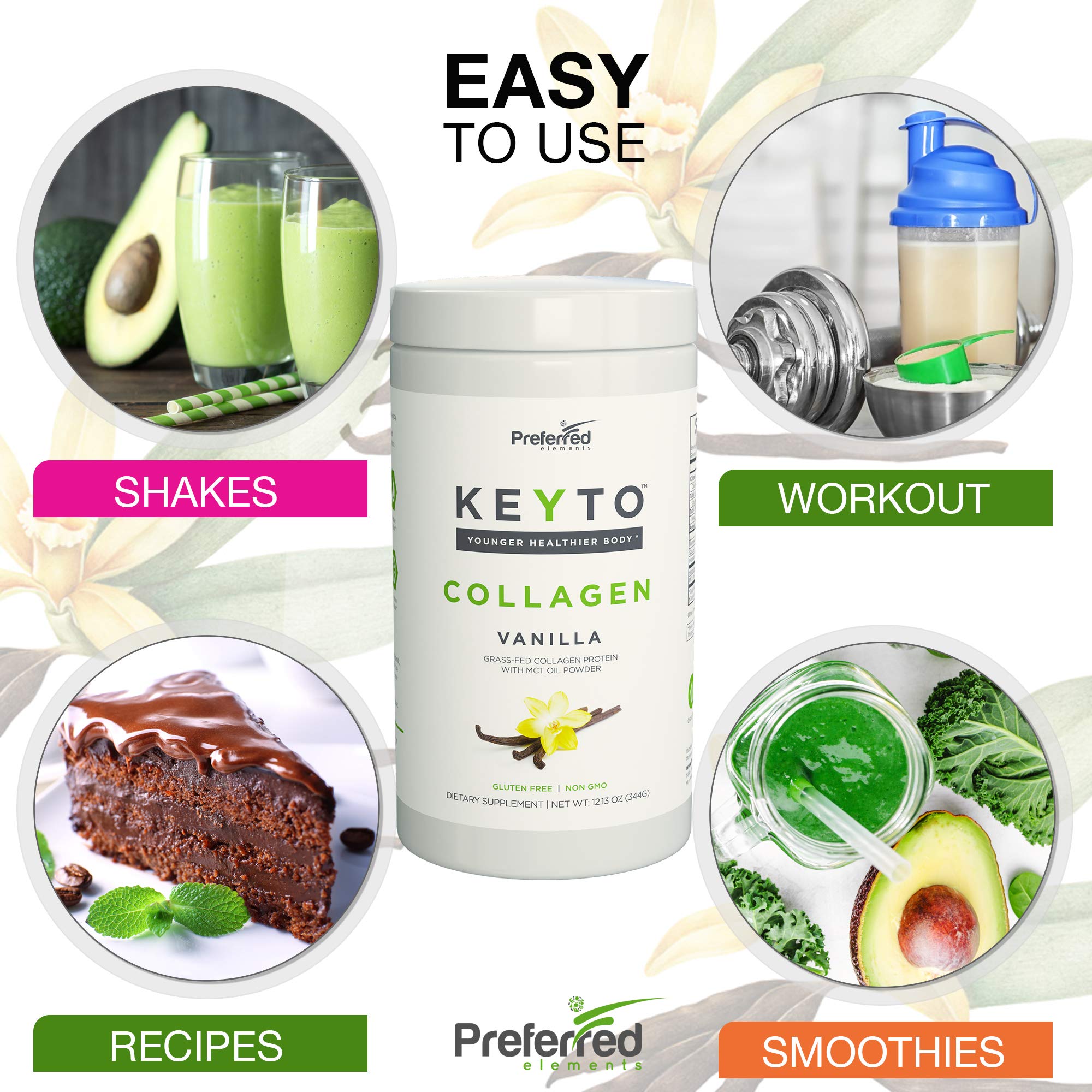 Preferred Elements Collagen Protein Powder packaging with flavour options