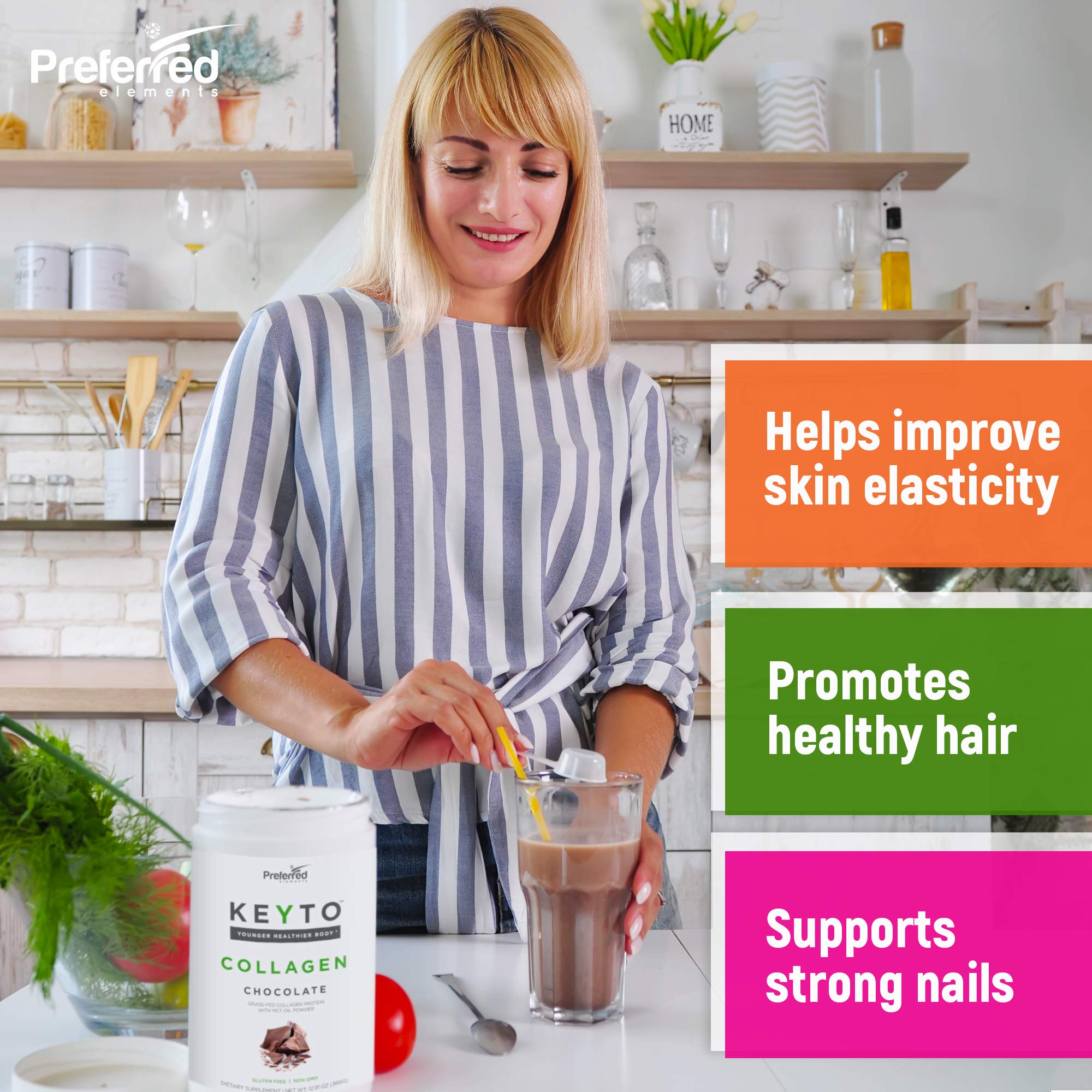 Preferred Elements KEYTO Collagen Drink in vanilla flavour