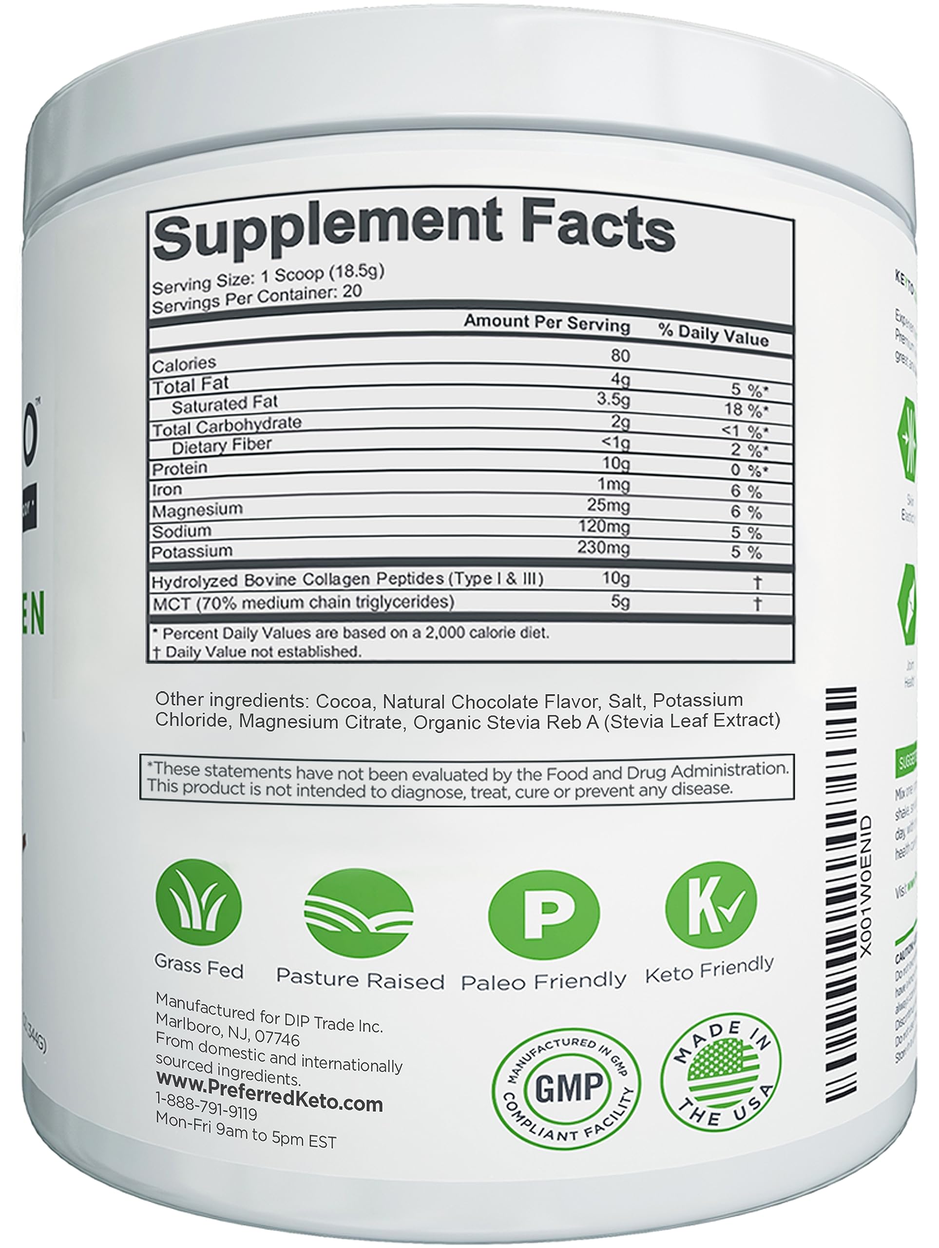Preferred Elements KEYTO Collagen Drink mixed in a glass
