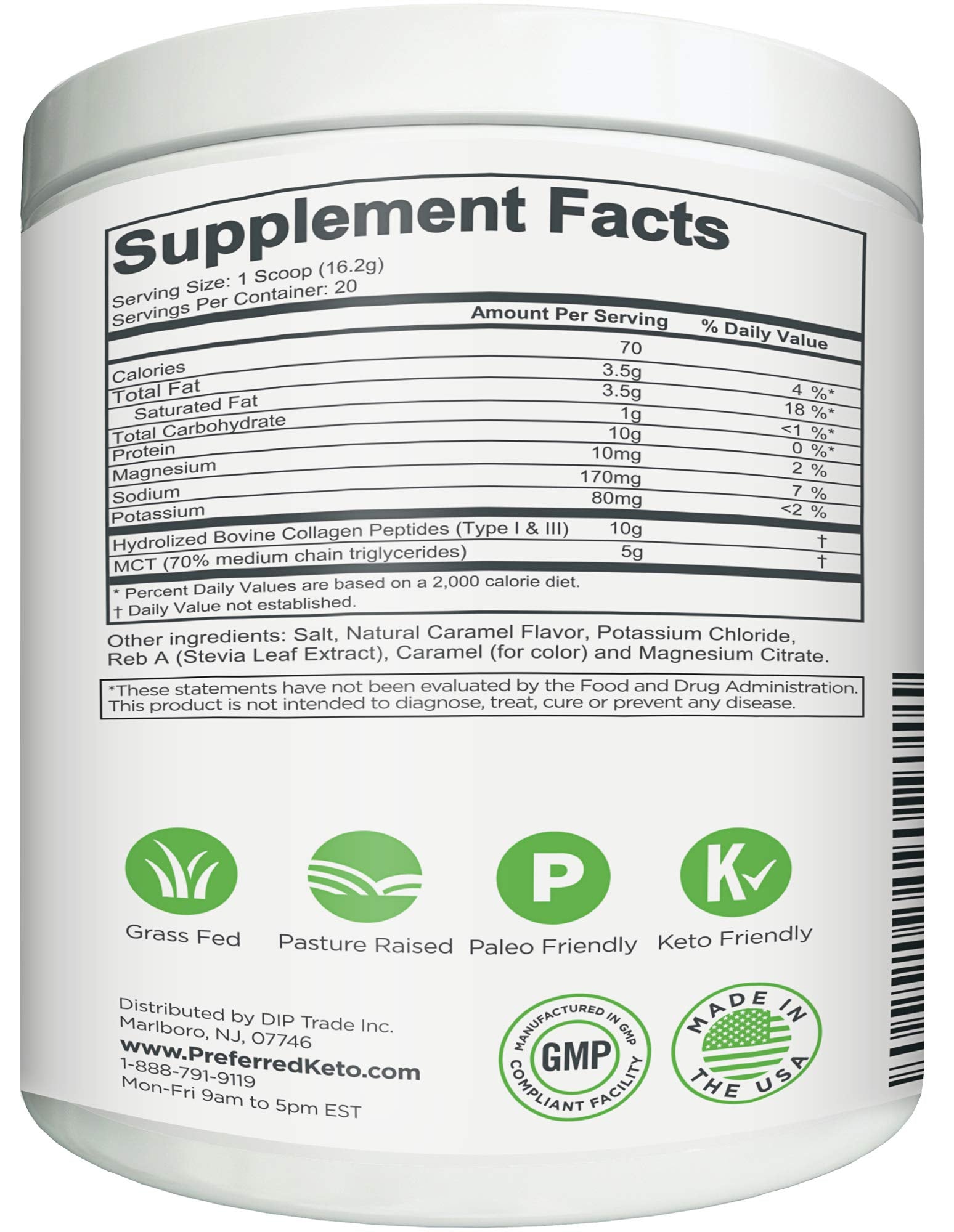 Preferred Elements KEYTO Collagen Protein Powder 323g mixed in coffee