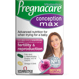 Pregnacare Conception Max Multivitamins front view with Omega-3 Fish Oil