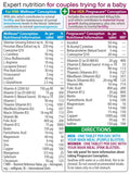 Pregnacare His and Her Conception dual pack side view showing tablets