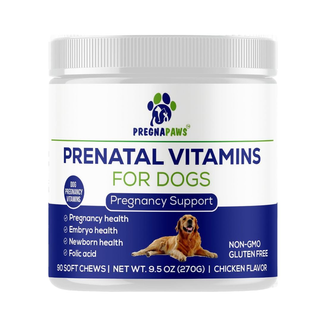 PREGNAPAWS Prenatal Vitamins for Dogs soft chews front view