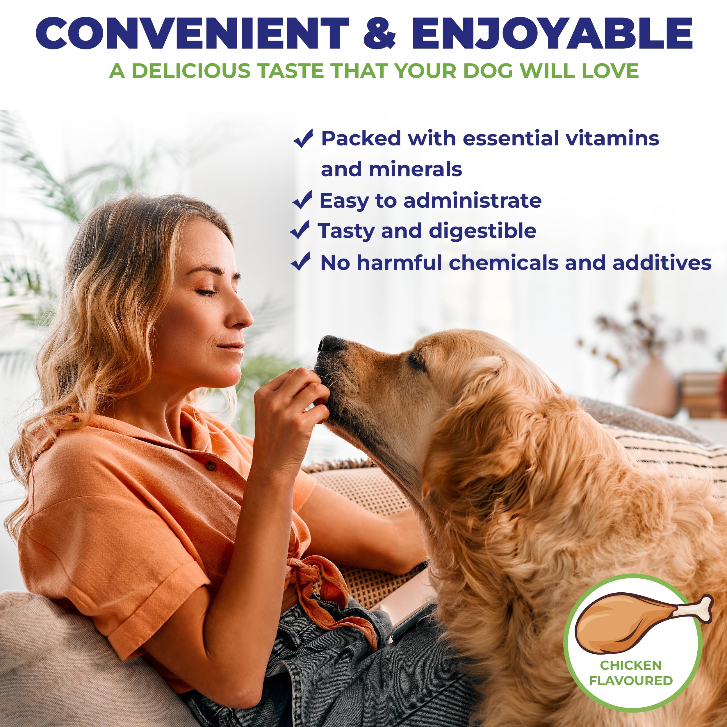 PREGNAPAWS Prenatal Vitamins for Dogs soft chews on a wooden surface