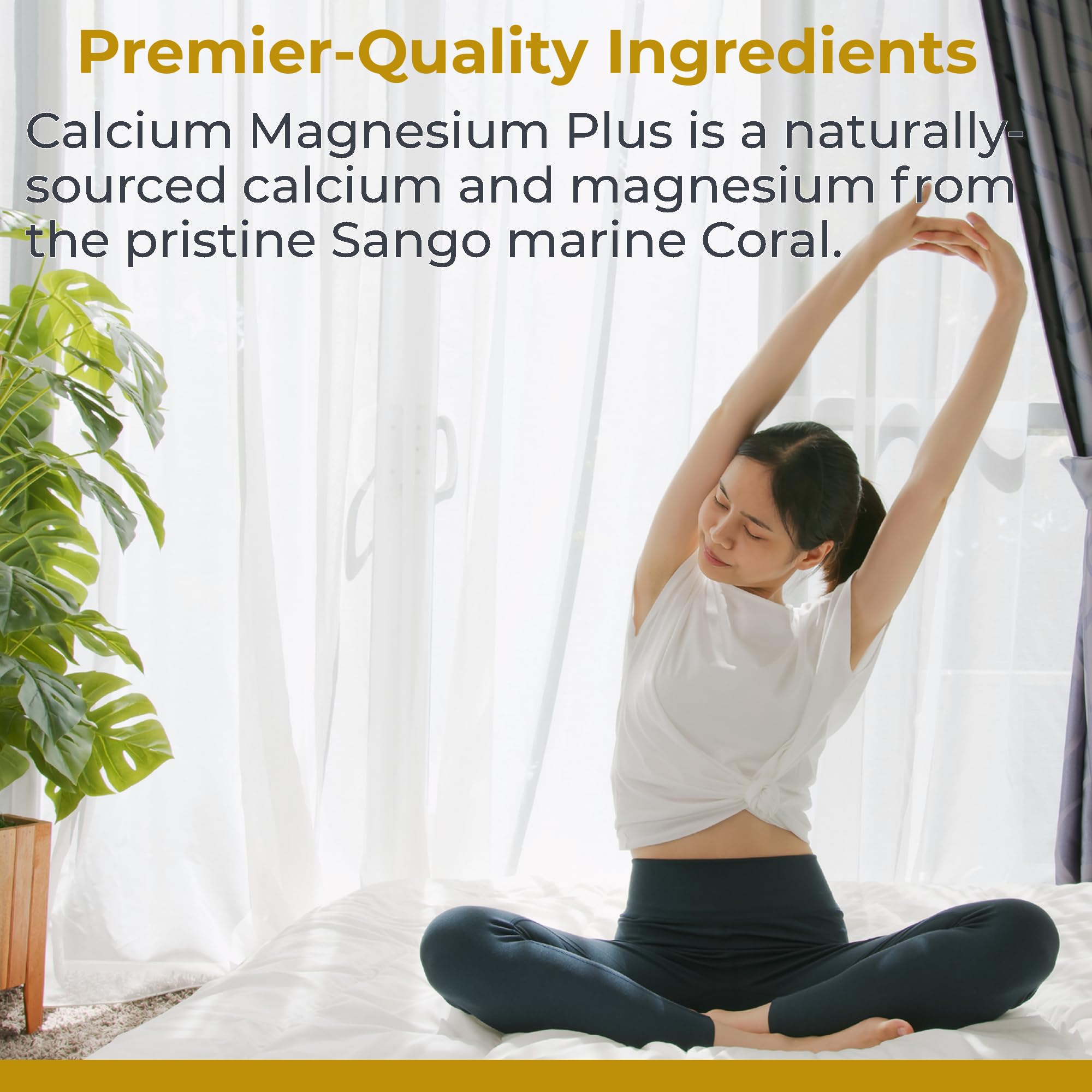 Premier Research Labs Calcium Magnesium Plus supplement back view