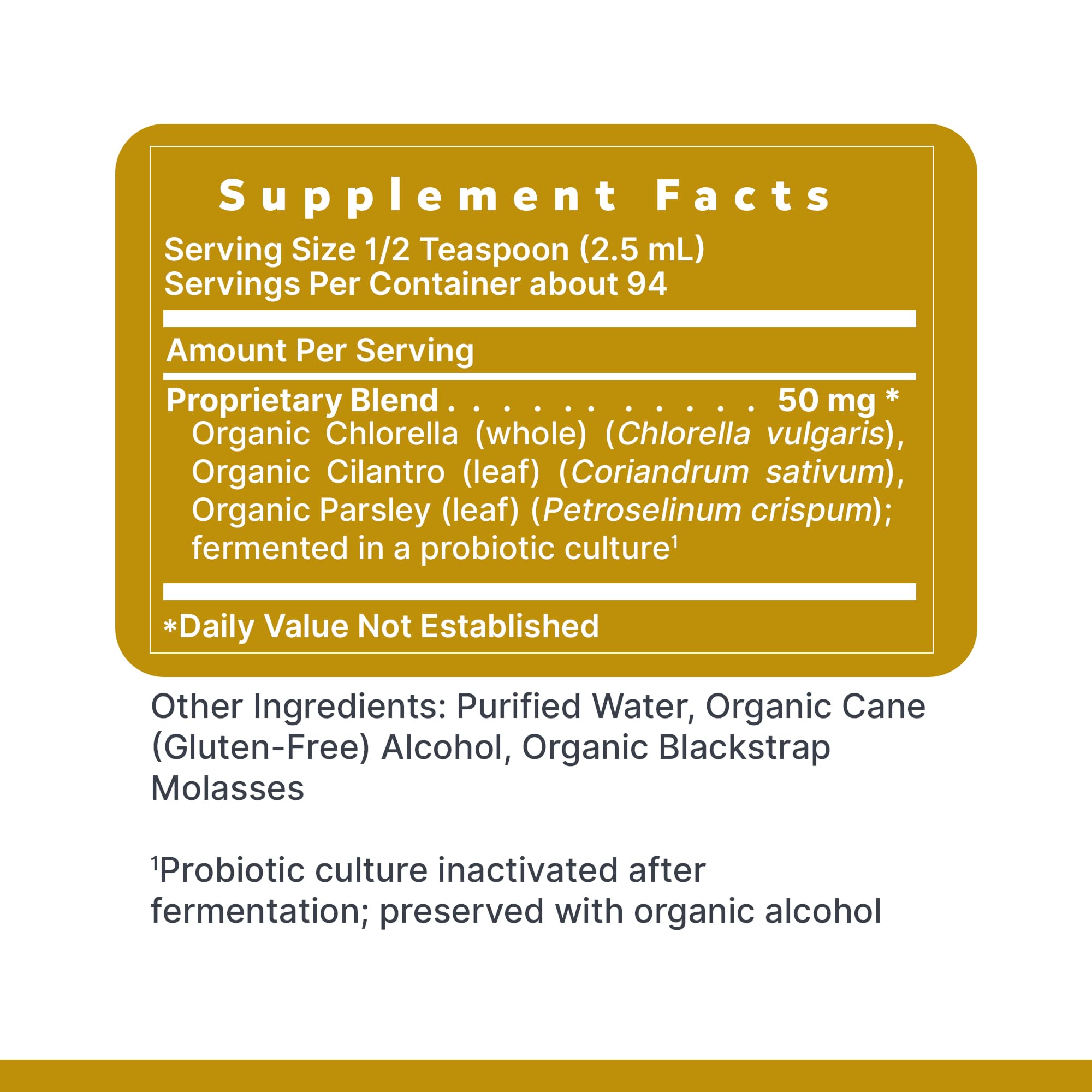 Premier Research Labs Chlorella Herbal Supplement packaging details