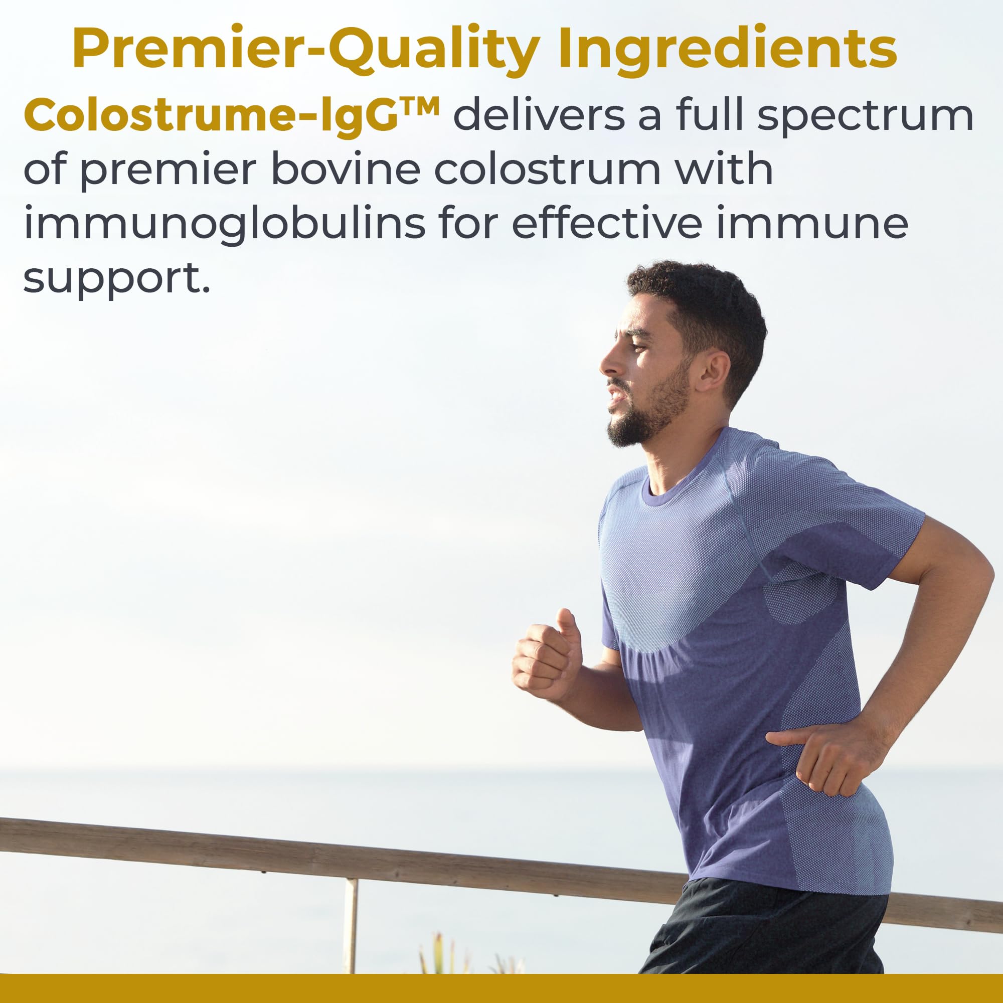 Premier Research Labs Colostrum Capsules open bottle with capsules