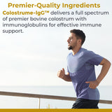 Premier Research Labs Colostrum Capsules open bottle with capsules