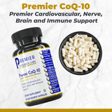 Premier Research Labs CoQ10 Supplement side view with label