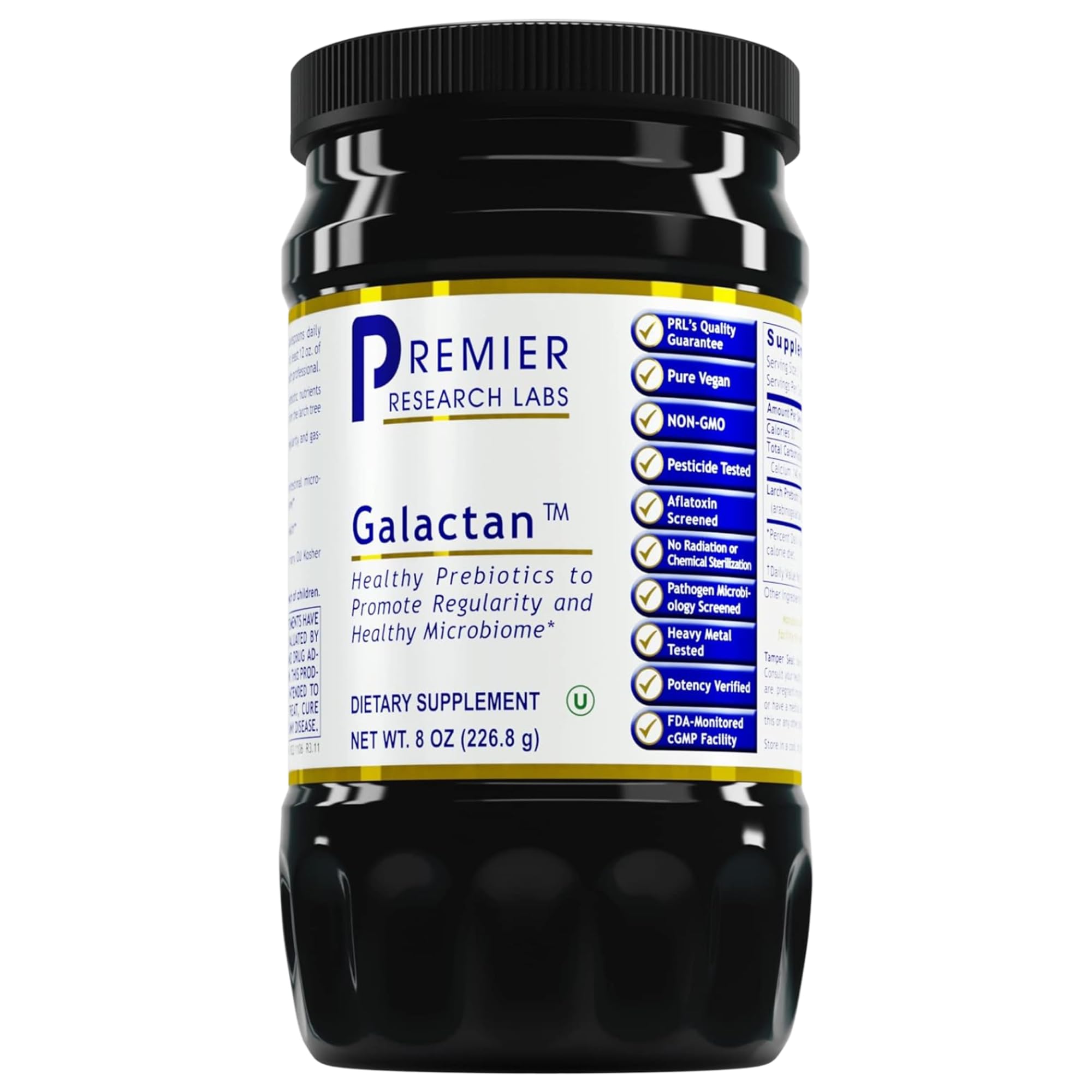 Premier Research Labs Galactan Prebiotic Powder front view 290g