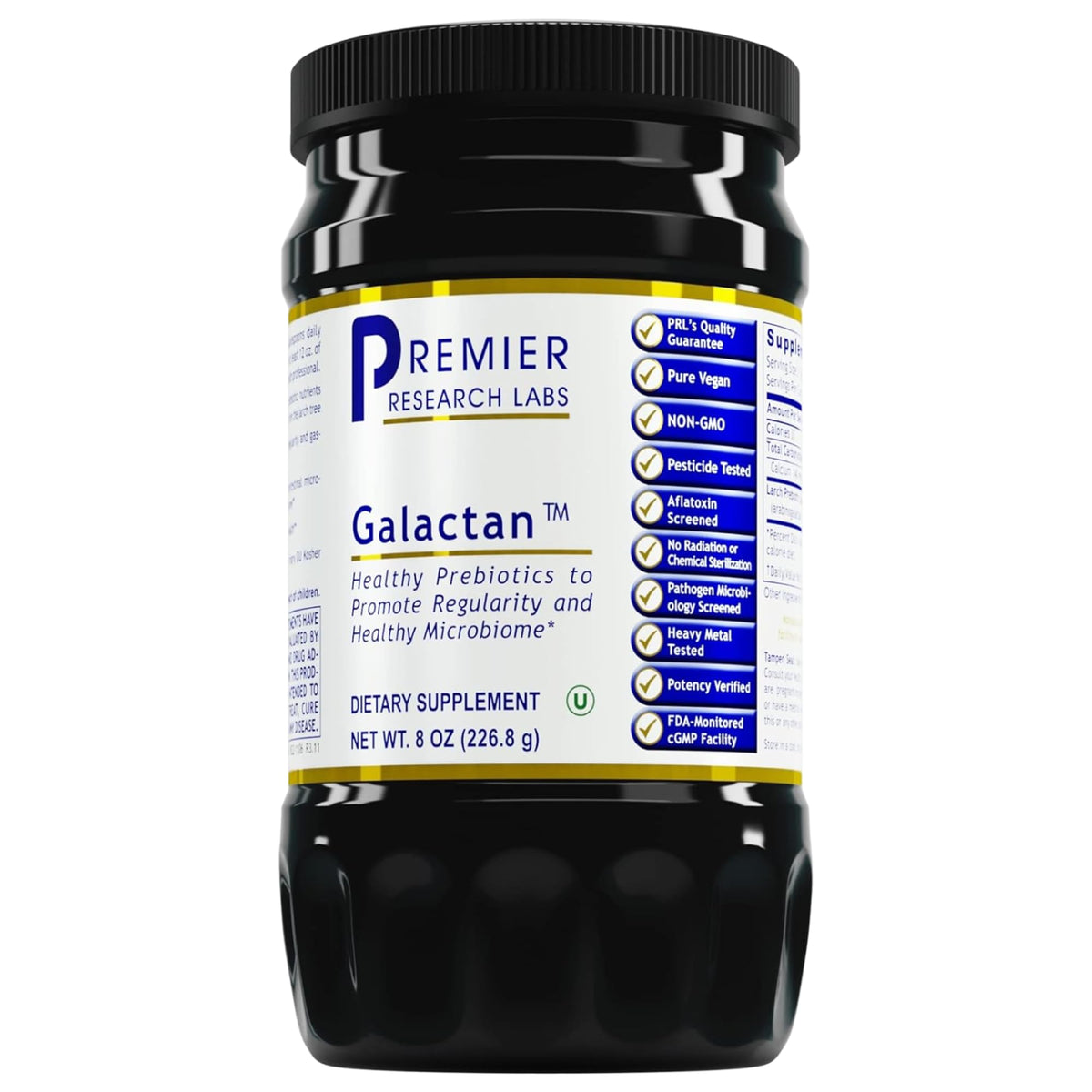 Premier Research Labs Galactan Prebiotic Powder front view 290g