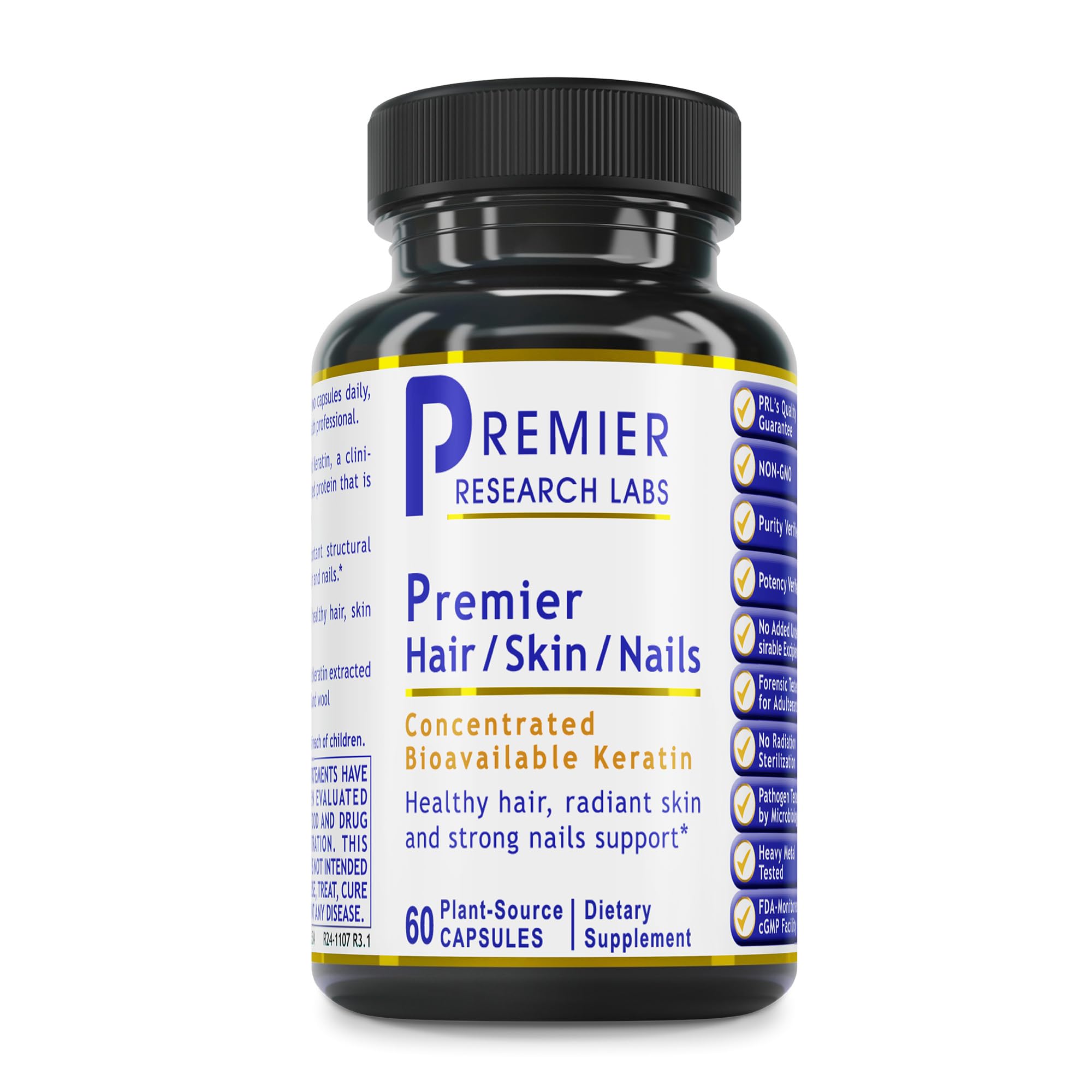 Premier Research Labs Keratin Hair/Skin/Nails Supplement front view