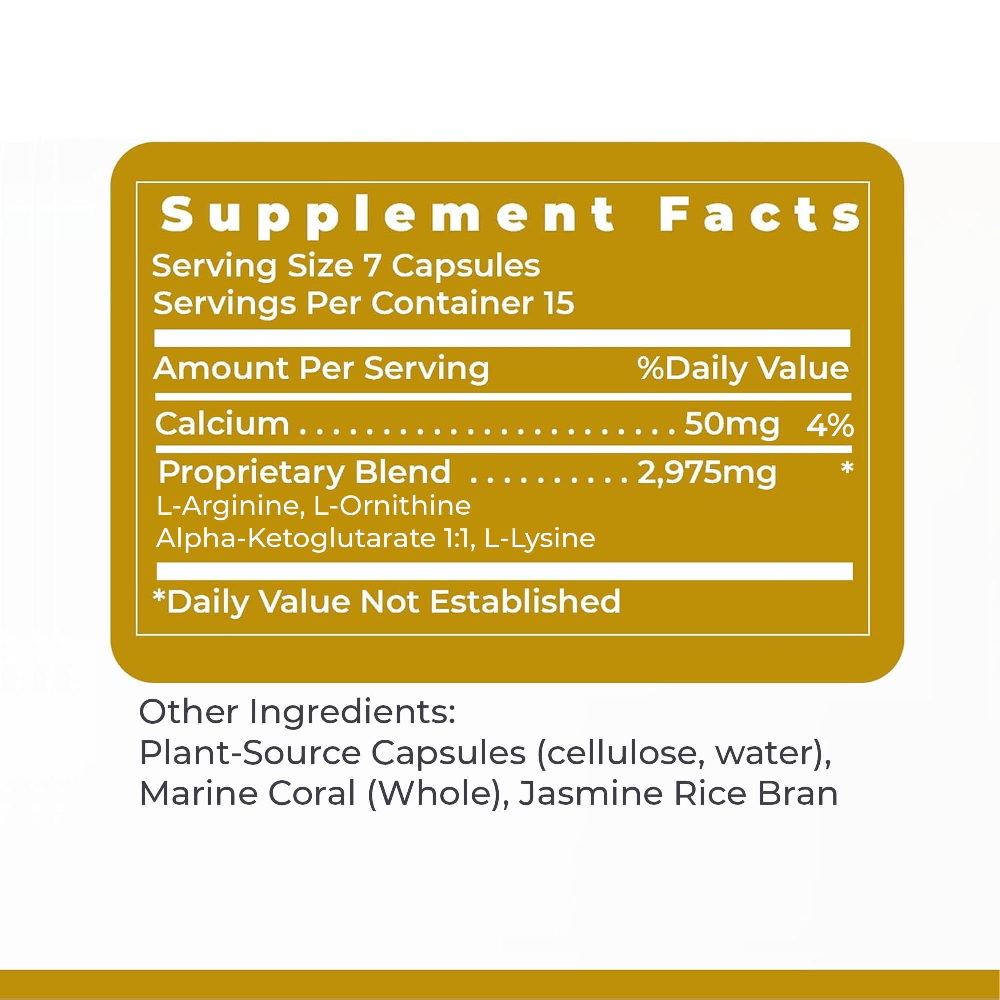 Premier Research Labs L-Arginine Amino Acid Supplement on a wooden table