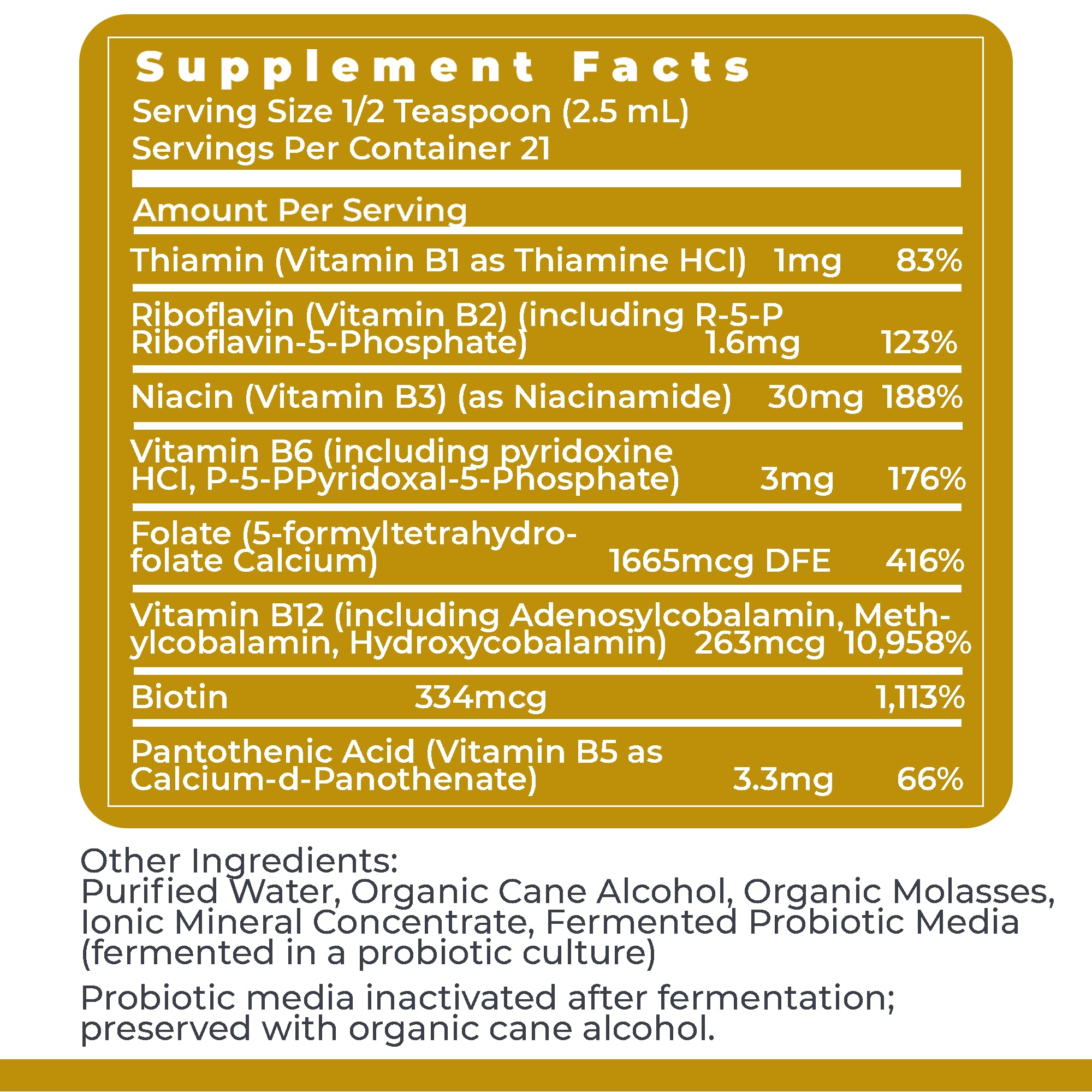 Premier Research Labs Max B-ND B-Complex Liquid in a glass with water
