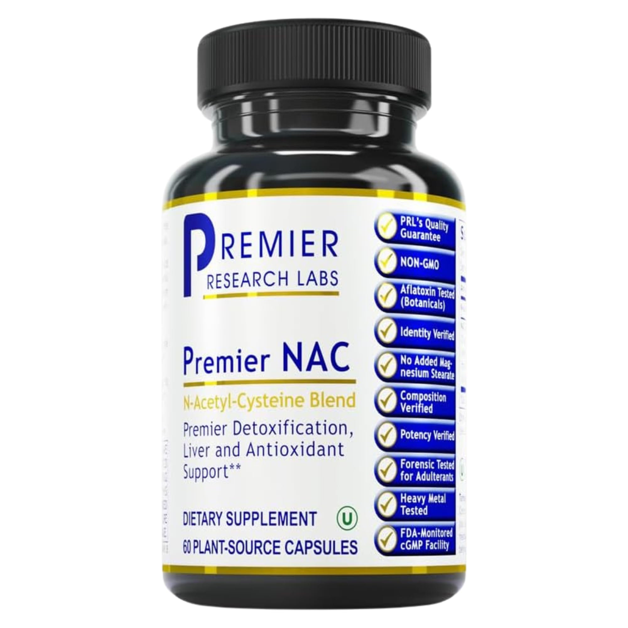 Premier Research Labs N-Acetyl-L-Cysteine 300mg supplement front view