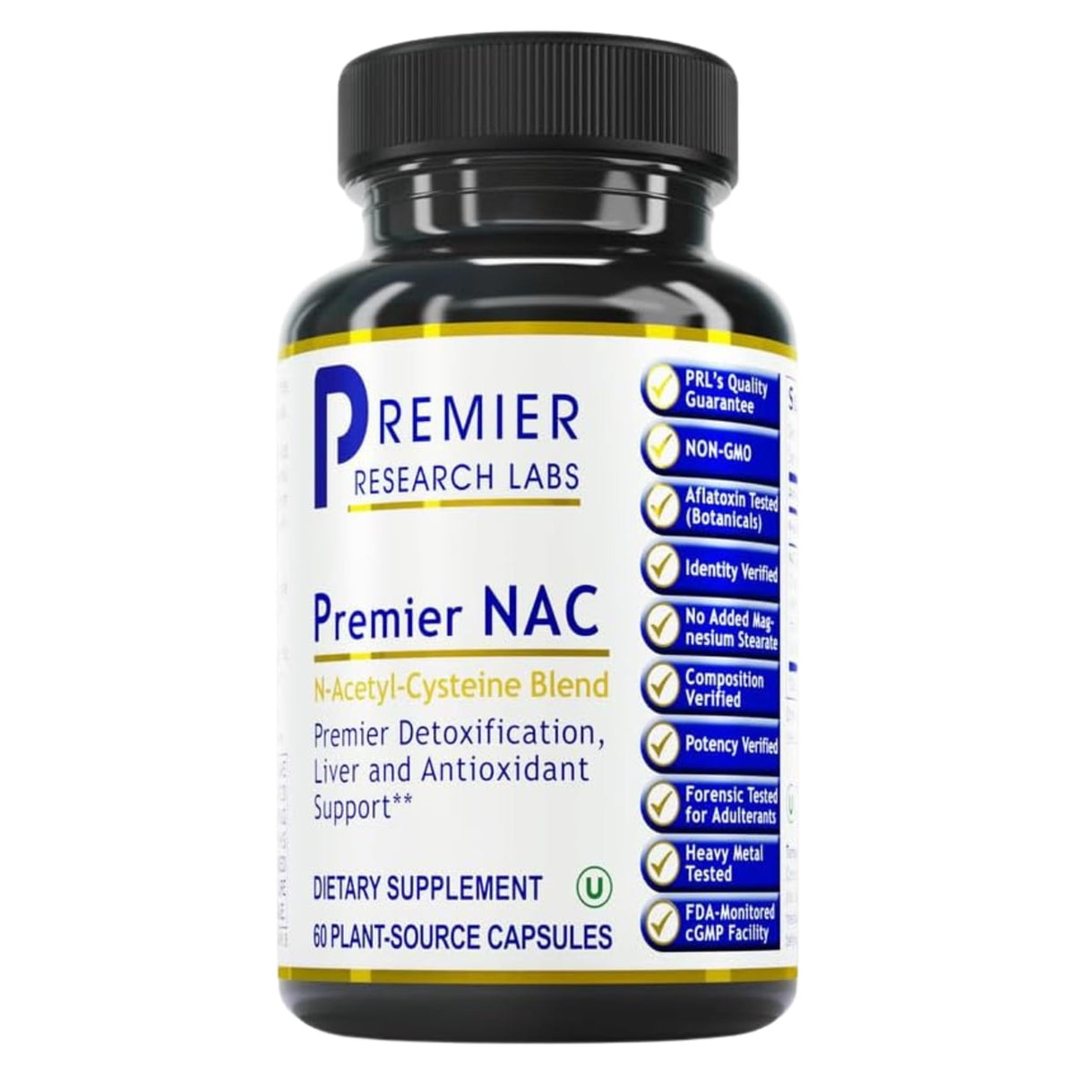 Premier Research Labs N-Acetyl-L-Cysteine 300mg supplement front view