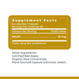 Premier Research Labs NADH Supplement 10mg on a wooden table