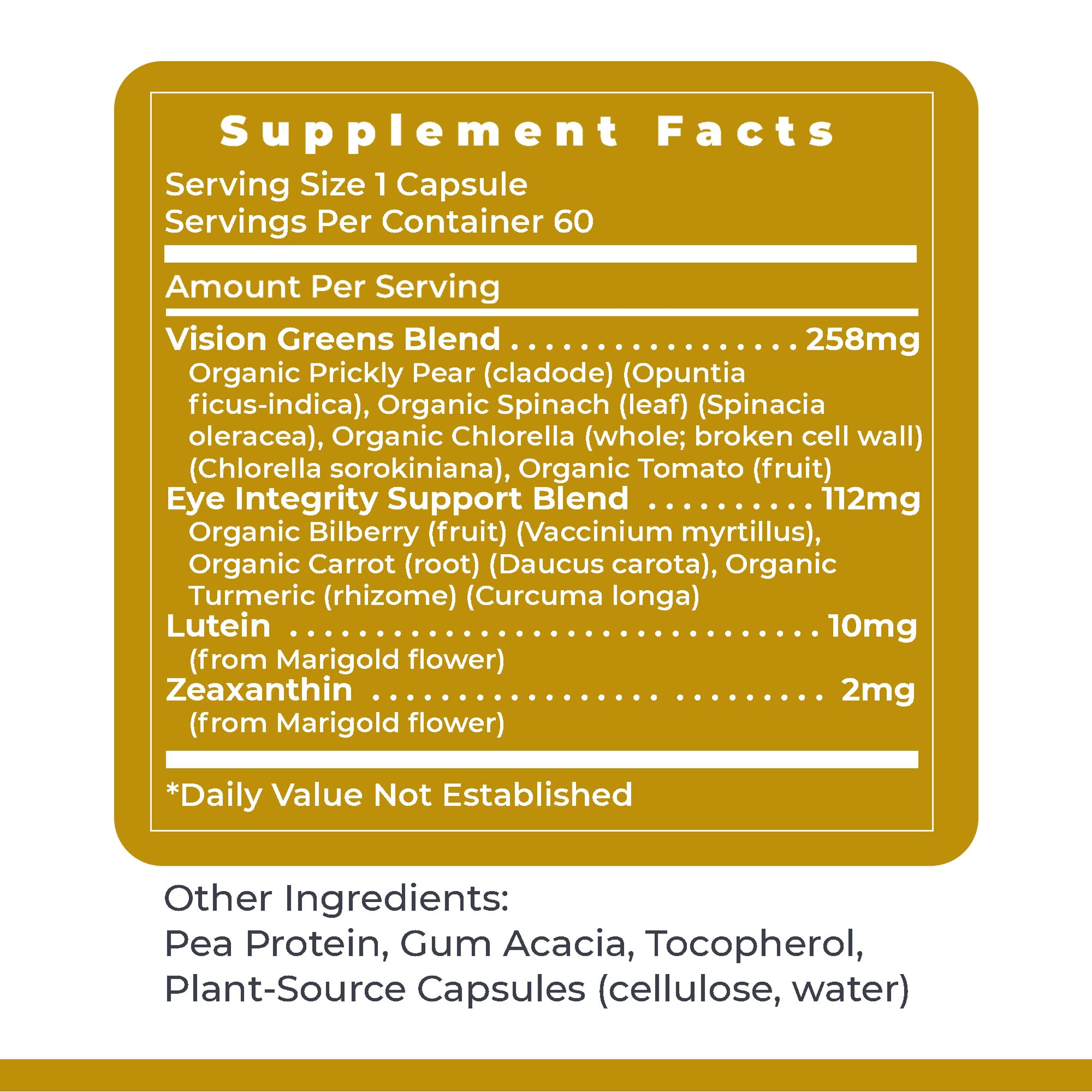 Premier Research Labs OcuVen capsules with marigold flowers