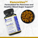 Premier Research Labs Pancreas Support Supplement back view with ingredients