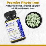 Premier Research Labs Phyto-Iron capsule bottle side view