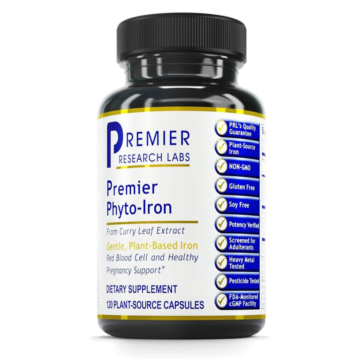 Premier Research Labs Phyto-Iron plant-based iron supplement front view