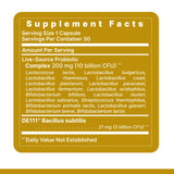 Premier Research Labs Probiotic Supplement capsule opened to show contents