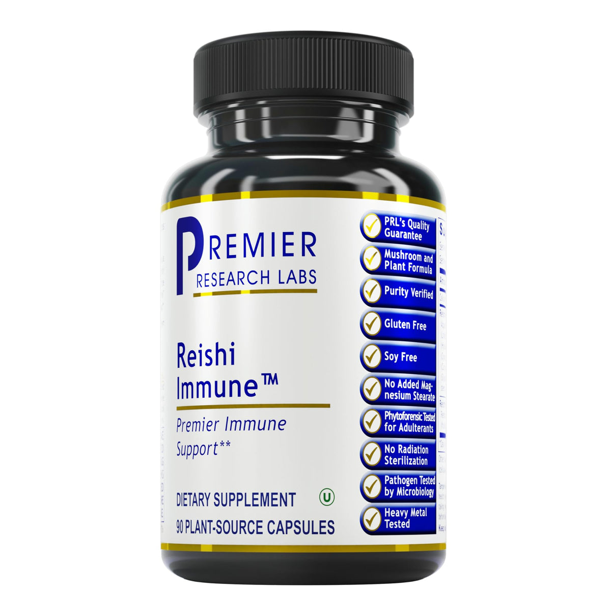 Premier Research Labs Reishi Mushroom Capsules front view