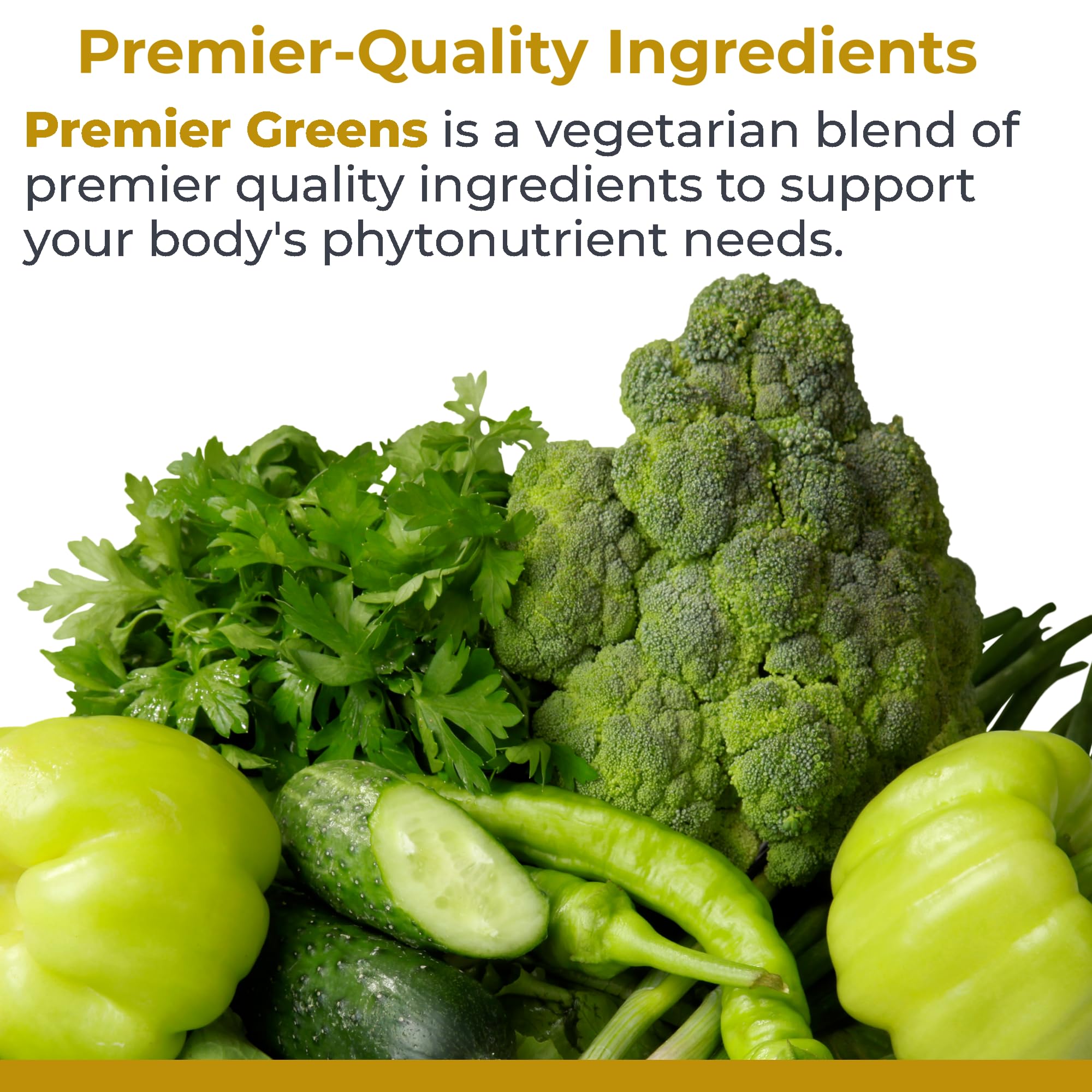 Premier Research Labs Super Greens Supplement 100g capsules with organic ingredients