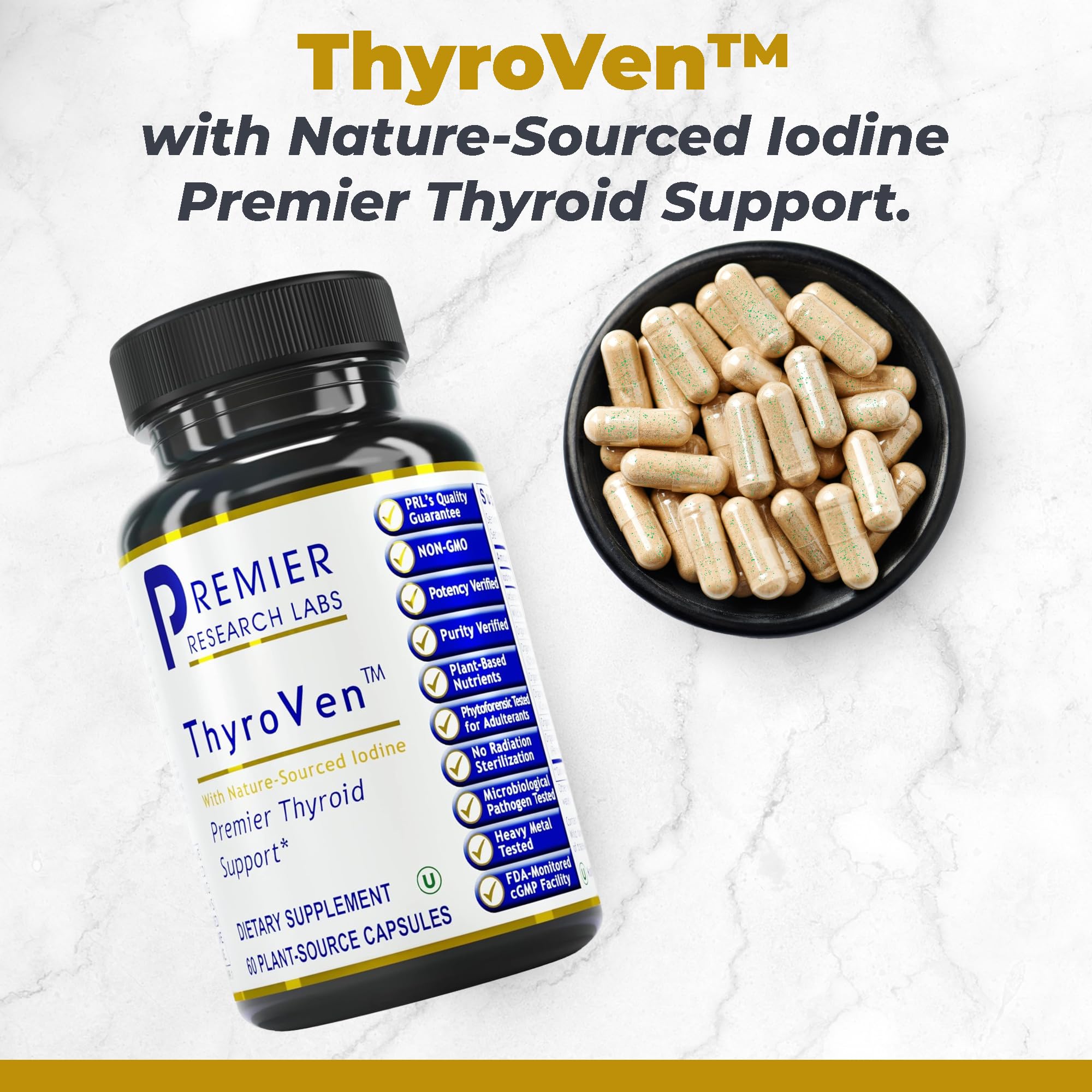 Premier Research Labs ThyroVen bottle with 60 capsules