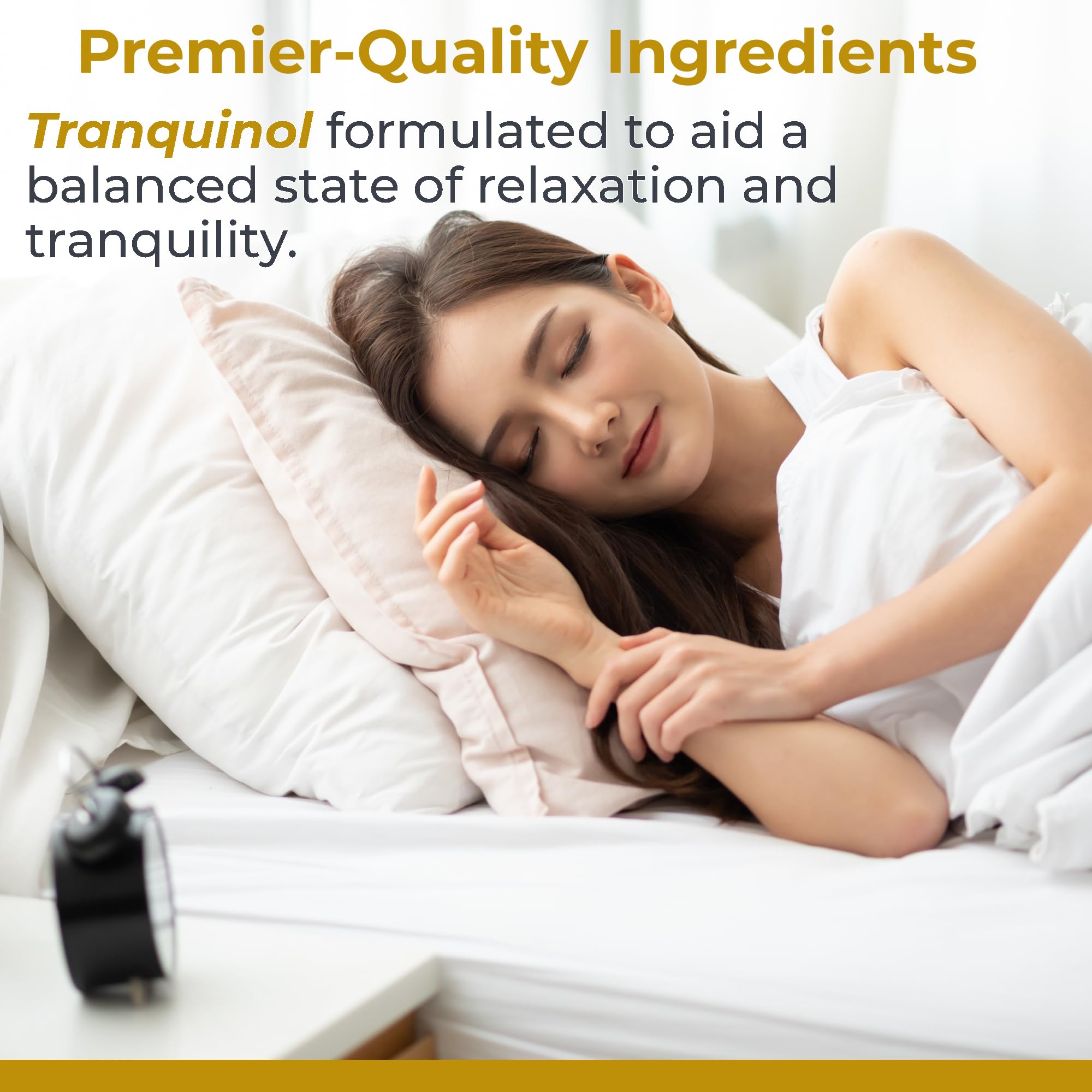 Premier Research Labs Tranquinol Sleep Supplement capsules close-up