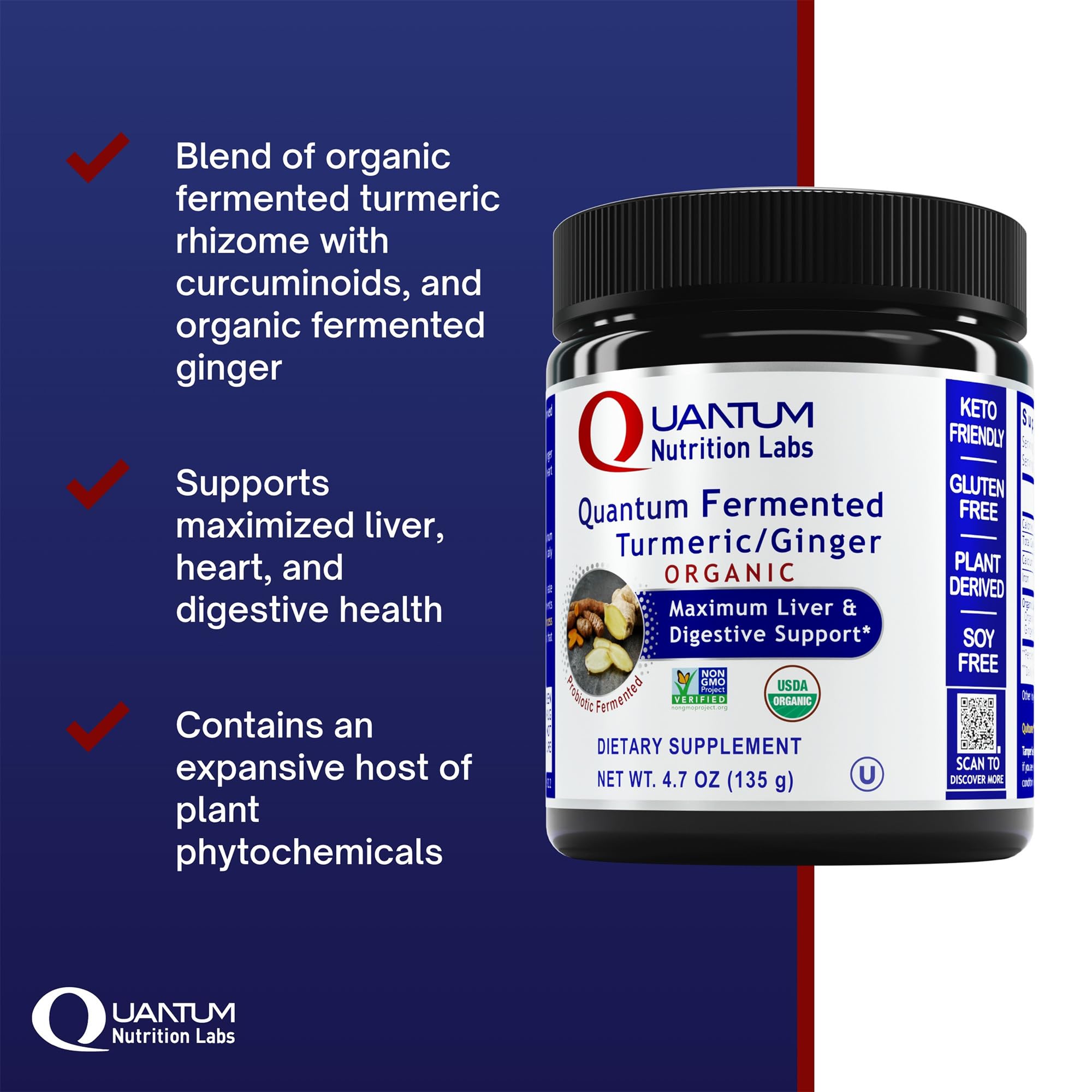 Premier Research Labs Turmeric and Ginger Supplement 191g nutritional information