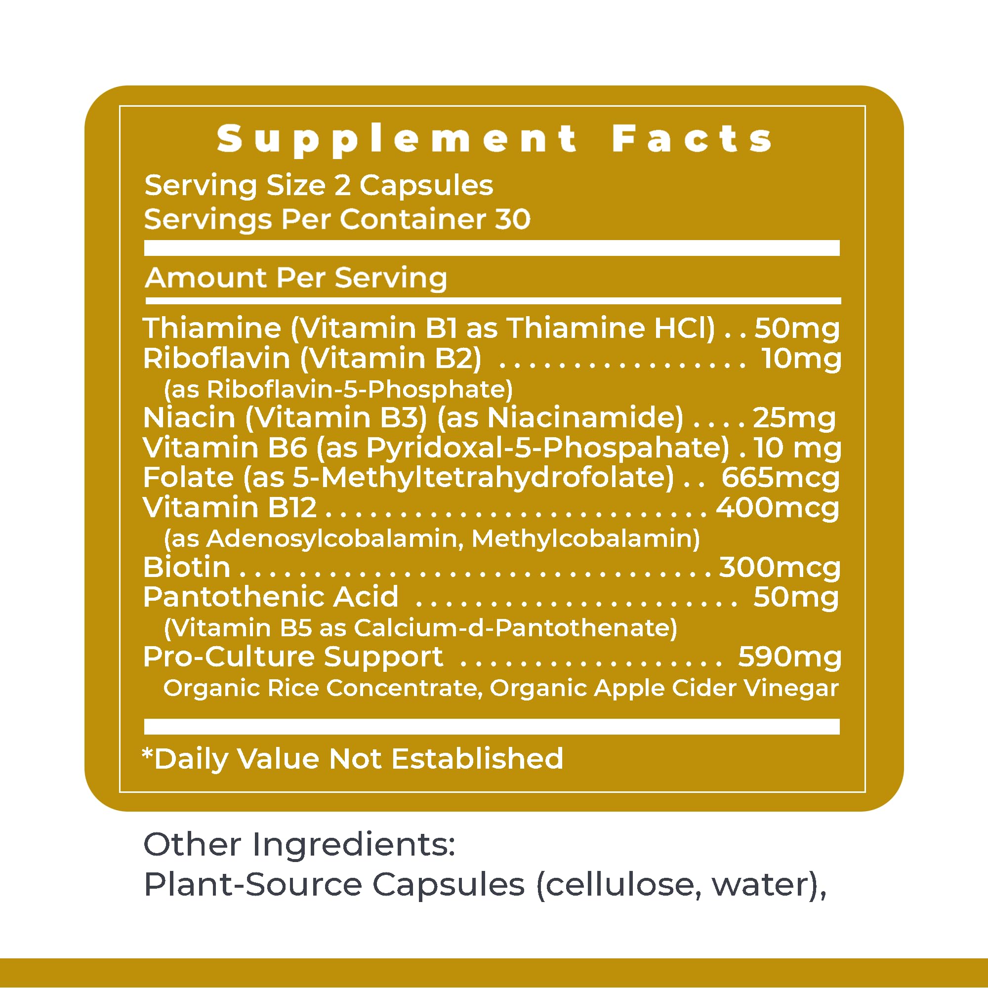 Premier Research Labs Vitamin B Complex capsules on a wooden surface